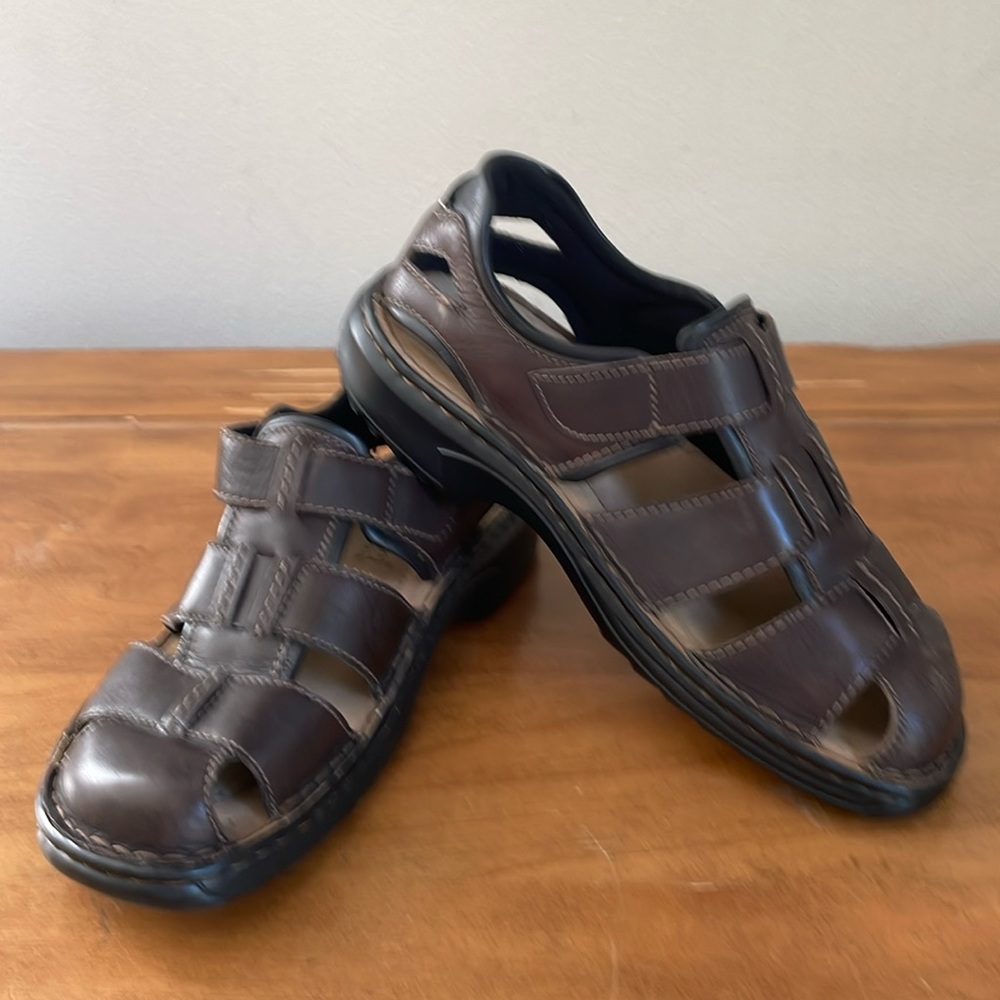 Josef Seibel Jeremy Brown Leather Sandals Size 41